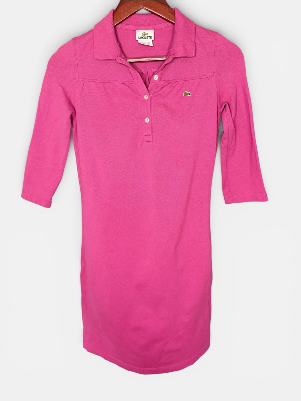 Lacoste Polo Dress Preppy Golf Tennis Prep Barbiecore | Size 34 FR Size 2 US